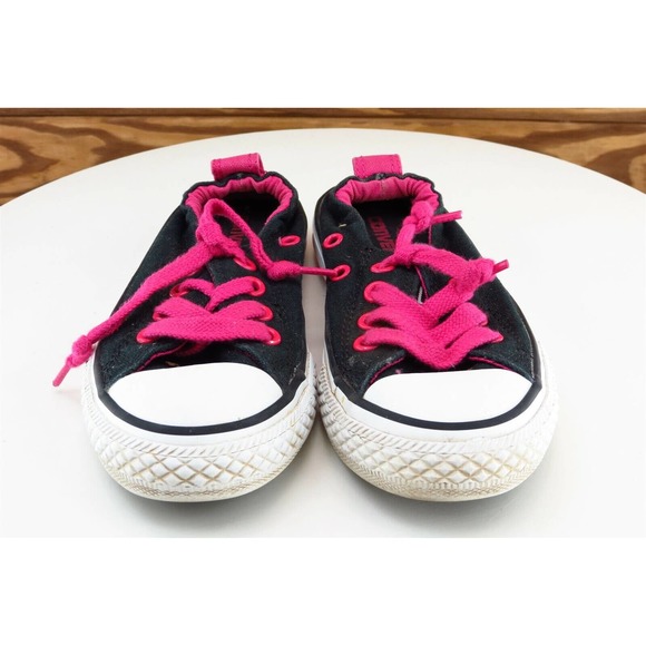 Converse All Star Toddler Girls 11.5 Medium Black Low Top Fabric 646860F - Picture 2 of 6